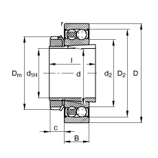 {(dio)S 2208-K-2RS-TVH-C3 + H308, (j) DIN 630  DIN 5415 (bio)(zhn)Ҫߴ, F׺;oɂ(c)ܷ