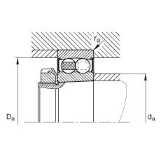 {(dio)S 2205-K-2RS-TVH-C3, (j) DIN 630 (bio)(zhn)Ҫߴ, FF 1:12ɂ(c)ܷ