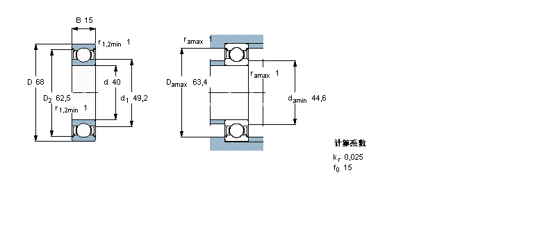 SKF S, УP, ܷW6008-2RS1ӱD