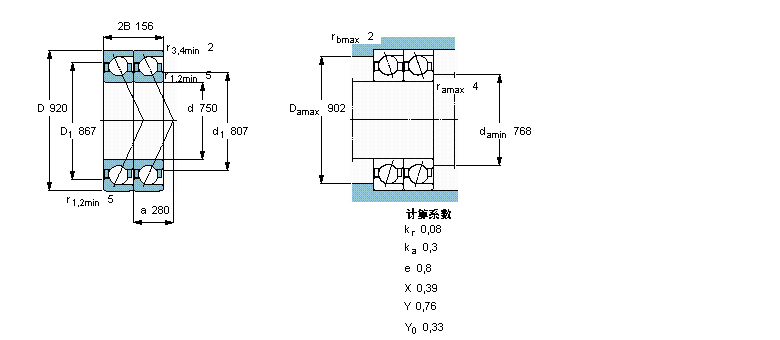 SKF ǽ|S, 䌦(du)b, (du)䌦(du)719/710ACMB/DBVQ074ӱD