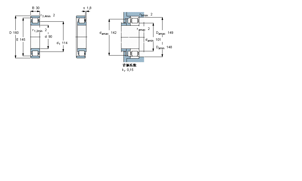 SKF ALS, , NU O(sh)Ӌ(j)NU1018MLӱD