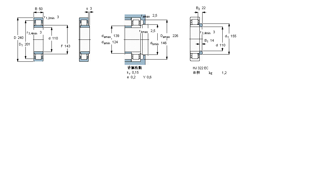 SKF ALS, , NU OӋNU322ECJӱD