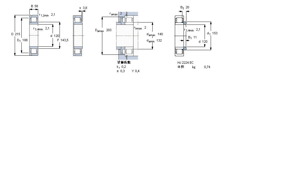 SKF ALS, , NU OӋNU2224ECMLӱD
