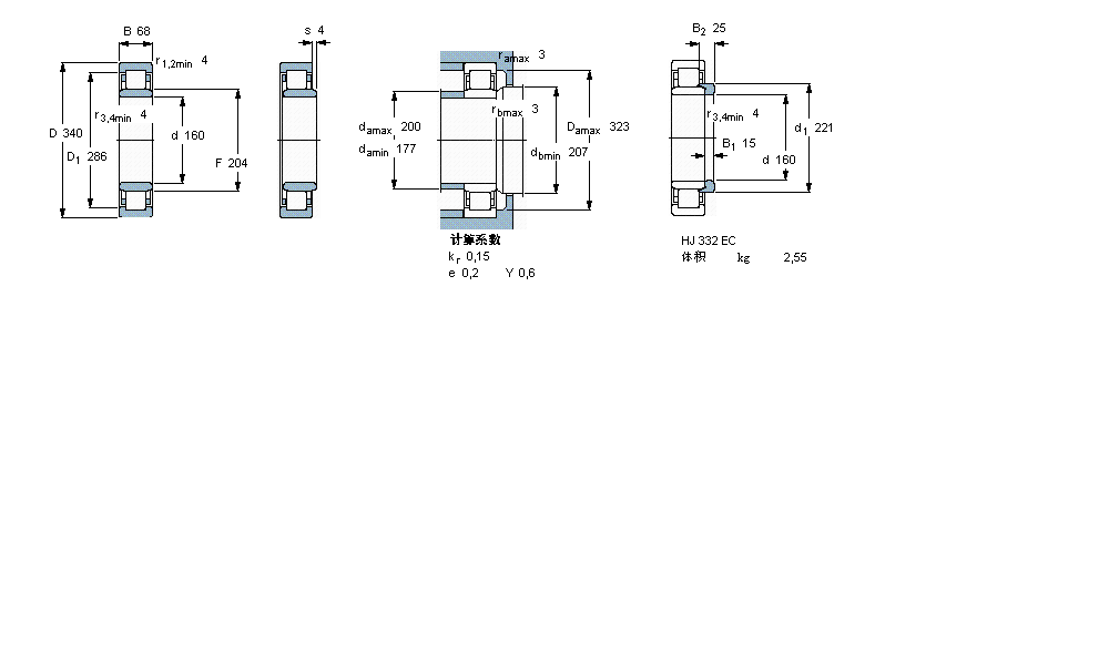 SKF ALS, , NJ O(sh)Ӌ(j)NJ332ECMAӱD