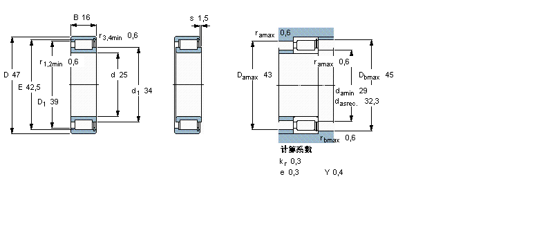 SKF ALS, НMbL, NCF OӋNCF3004CVӱD