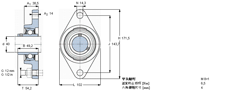 SKF ڸߜصY-SІԪmԪEAS, ӢSFYT1.1/2TF/VA228ӱD