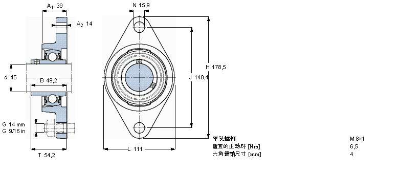 SKF ڸߜصY-SІԪmԪEAS, ӢSFYT1.3/4TF/VA228ӱD