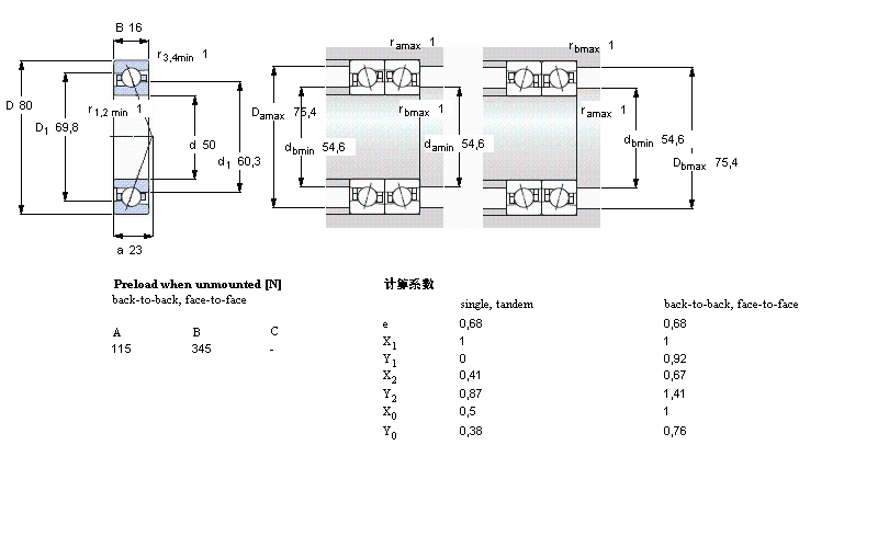 SKF ǽ|S, , ACD, contact angle 25°7010ACD/P4AӱD