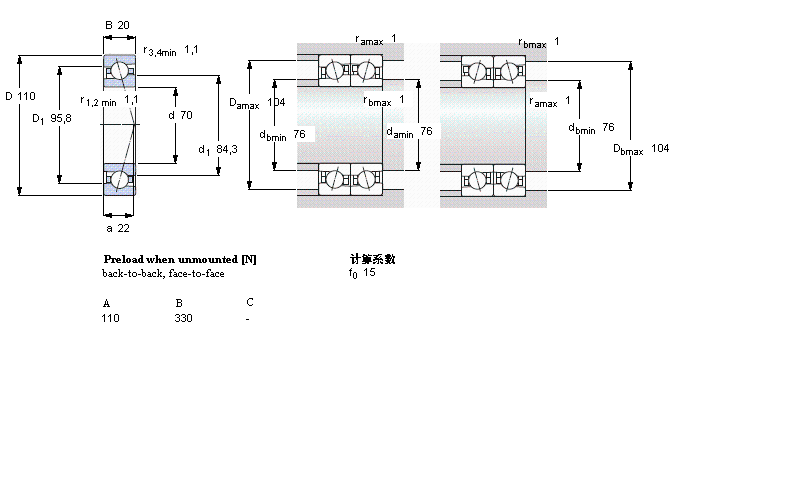 SKF ǽ|S, , CD, contact angle 15°7014CD/P4AӱD