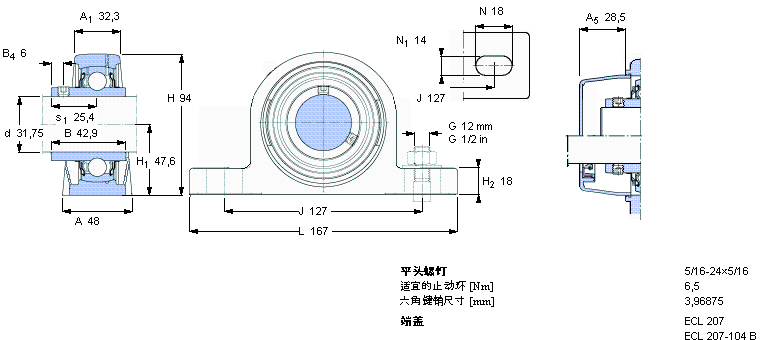 SKF Y-ʽSԪ, Sƽ^iʳƷИI(y)Ļ֬, SSYL30TR/VE495ӱD