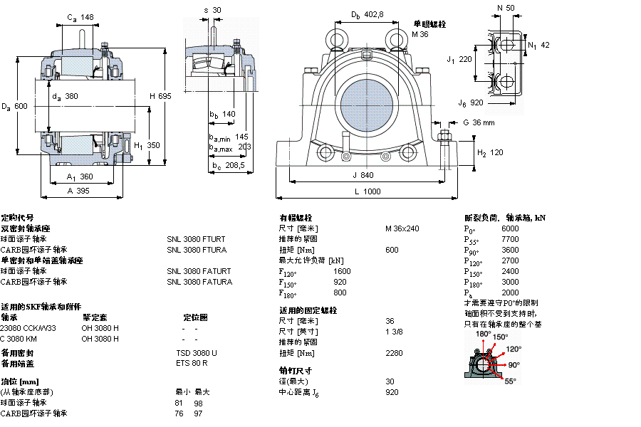 SKF ʷʽS, SNL, ڰboSͷ, 鹫SSSNL3080LTURTӱD